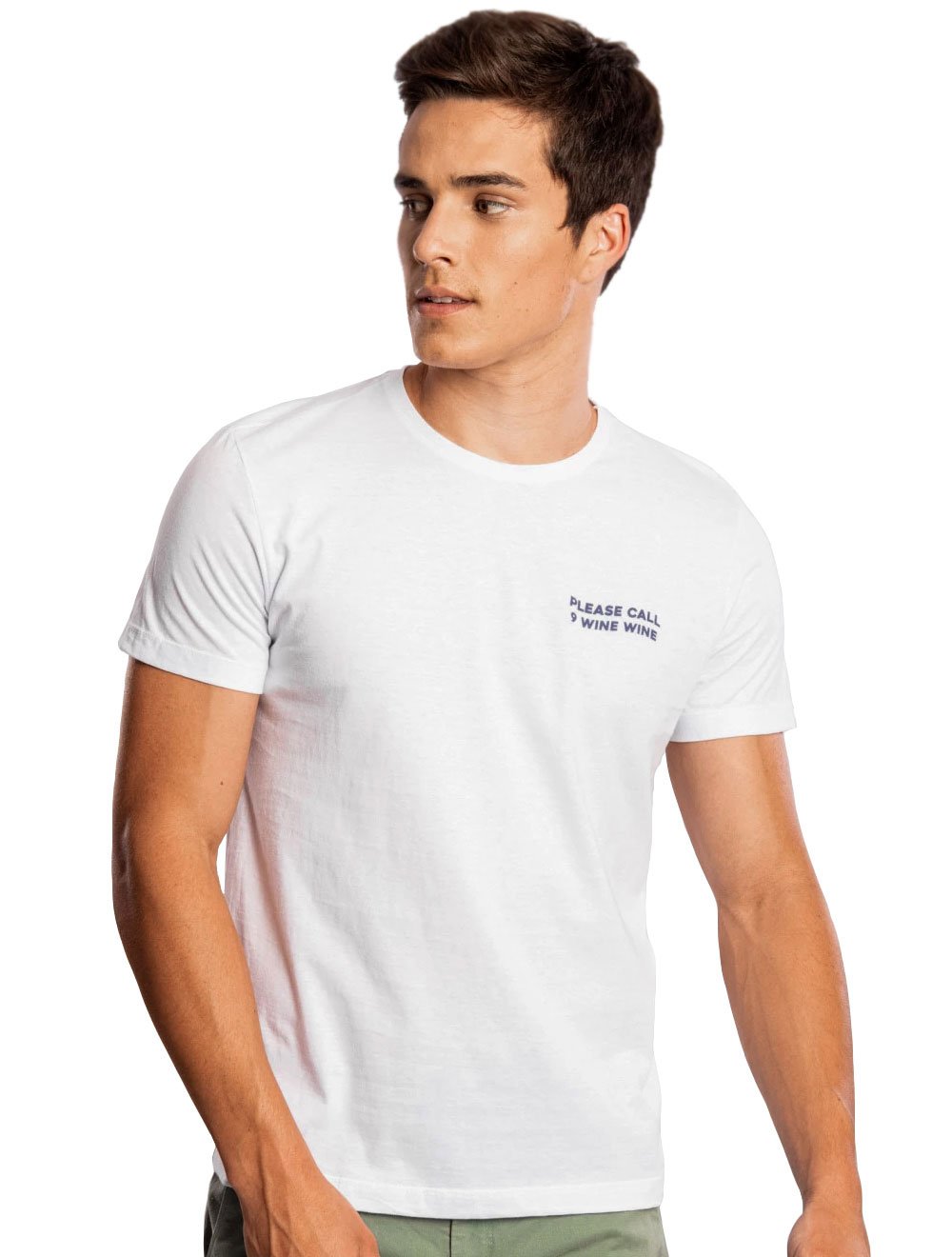 Camiseta Sergio K Masculina Please Call 9 Branca