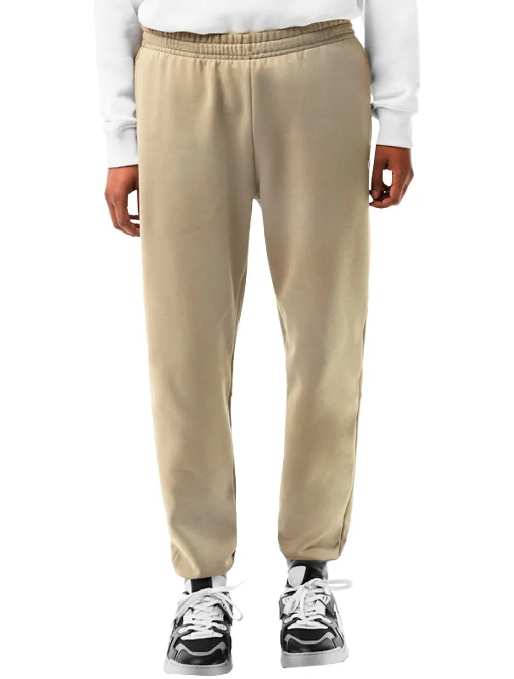 Calça Lacoste Masculina Moletom Sport Cotton Fleece Croco Cáqui