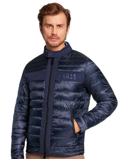 Jaqueta Guess Masculina Nylon Doudoune Urban Azul Marinho
