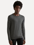 Suéter Reserva Masculino Tricot Basico Gola Careca Chumbo Mescla