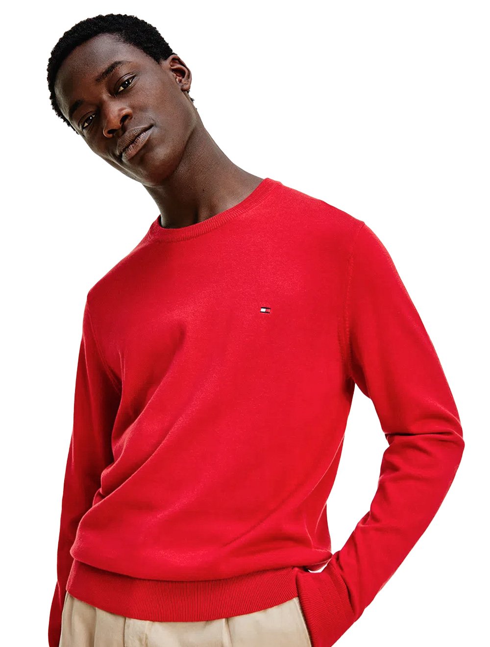 Suéter Tommy Hilfiger Masculino Signature Crewneck Vermelho
