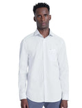 Camisa Aramis Masculina Regular Tricoline Xadrez Azul/Branca