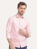 Camisa Calvin Klein Jeans Masculina Slim Fit New CKJ Logo Rosa Claro