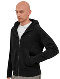 Moletom Calvin Klein Masculino Hoodie Full-Zip CK Tag Preto