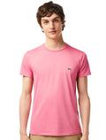 Camiseta Lacoste Masculina Jersey Pima Cotton Rosa Forte
