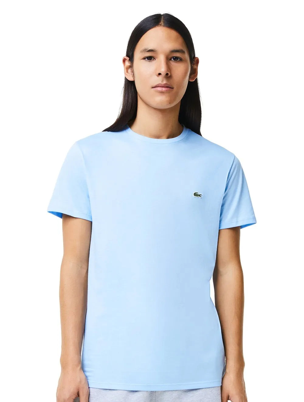 Camiseta Lacoste Masculina Jersey Pima Cotton Azul Celeste