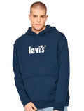 Moletom Levis Masculino Hoodie Fleece Relaxed Graphic Azul Marinho