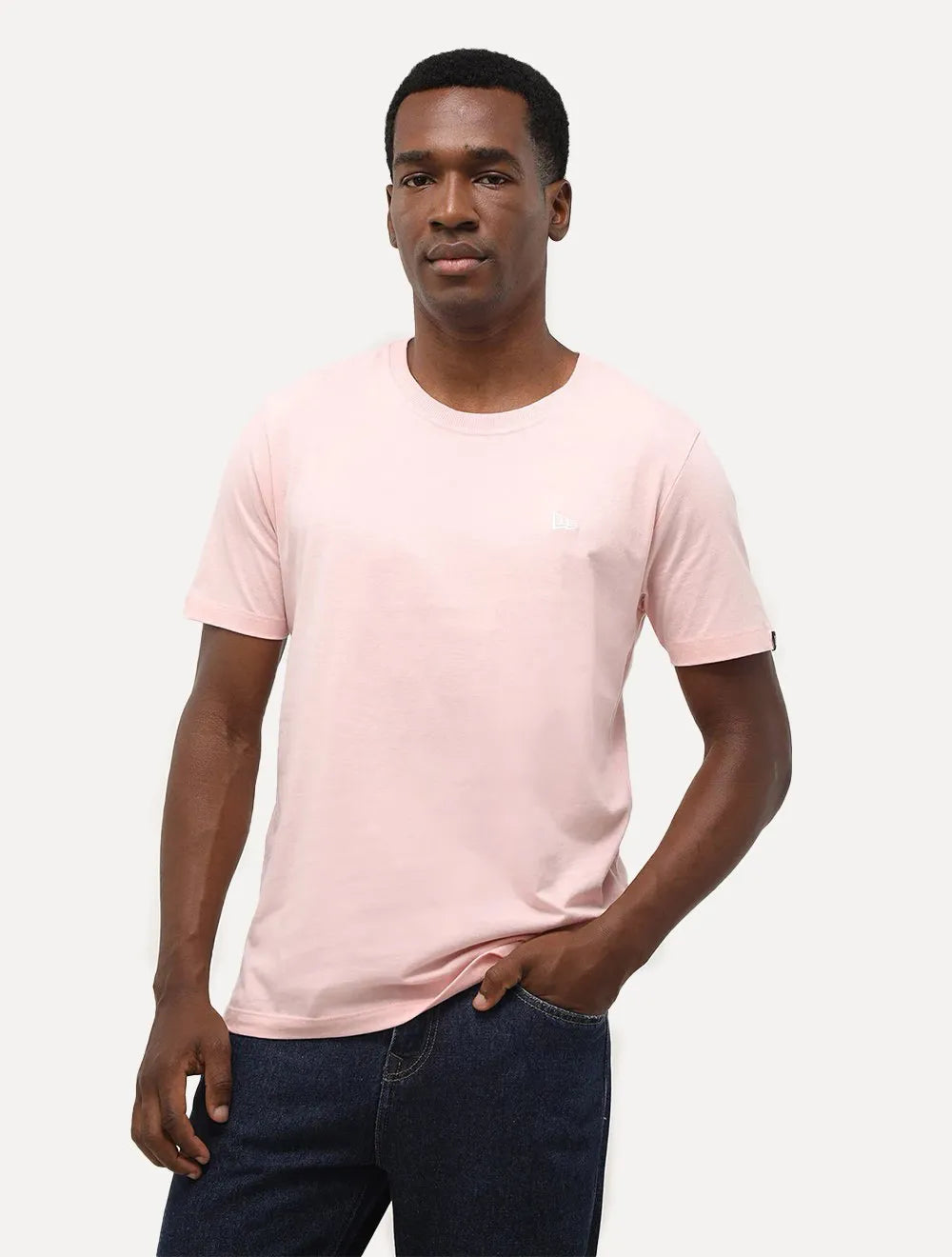 Camiseta New Era Masculina Essentials Tri Rosa Claro