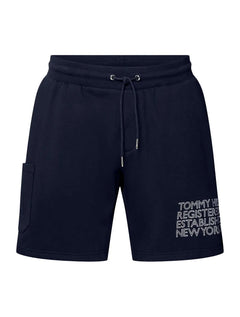 Bermuda Tommy Hilfiger Moletom Graphic Cargo Azul Marinho