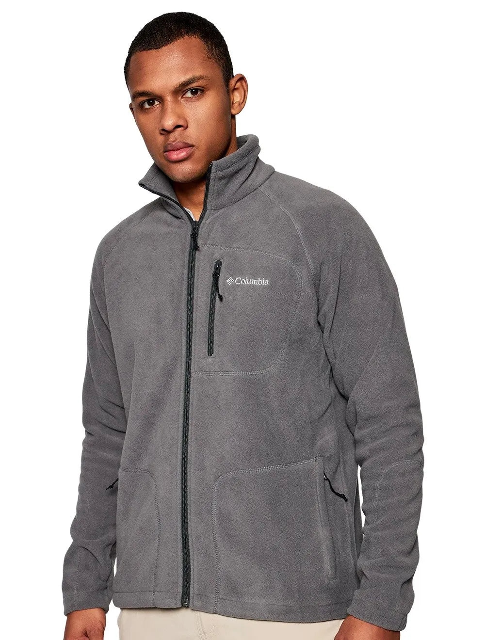 Jaqueta Columbia Fleece Fast Trek II Full Zip Cinza Escuro