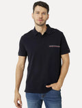 Polo Tommy Hilfiger Masculina Piquet Small Chest Stripe Azul Marinho
