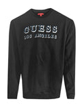 Moletom Guess Masculino Crewneck Embroidered Los Angeles Preto