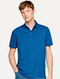 Polo Tommy Hilfiger Masculina Regular Piquet 1985 Azul Royal