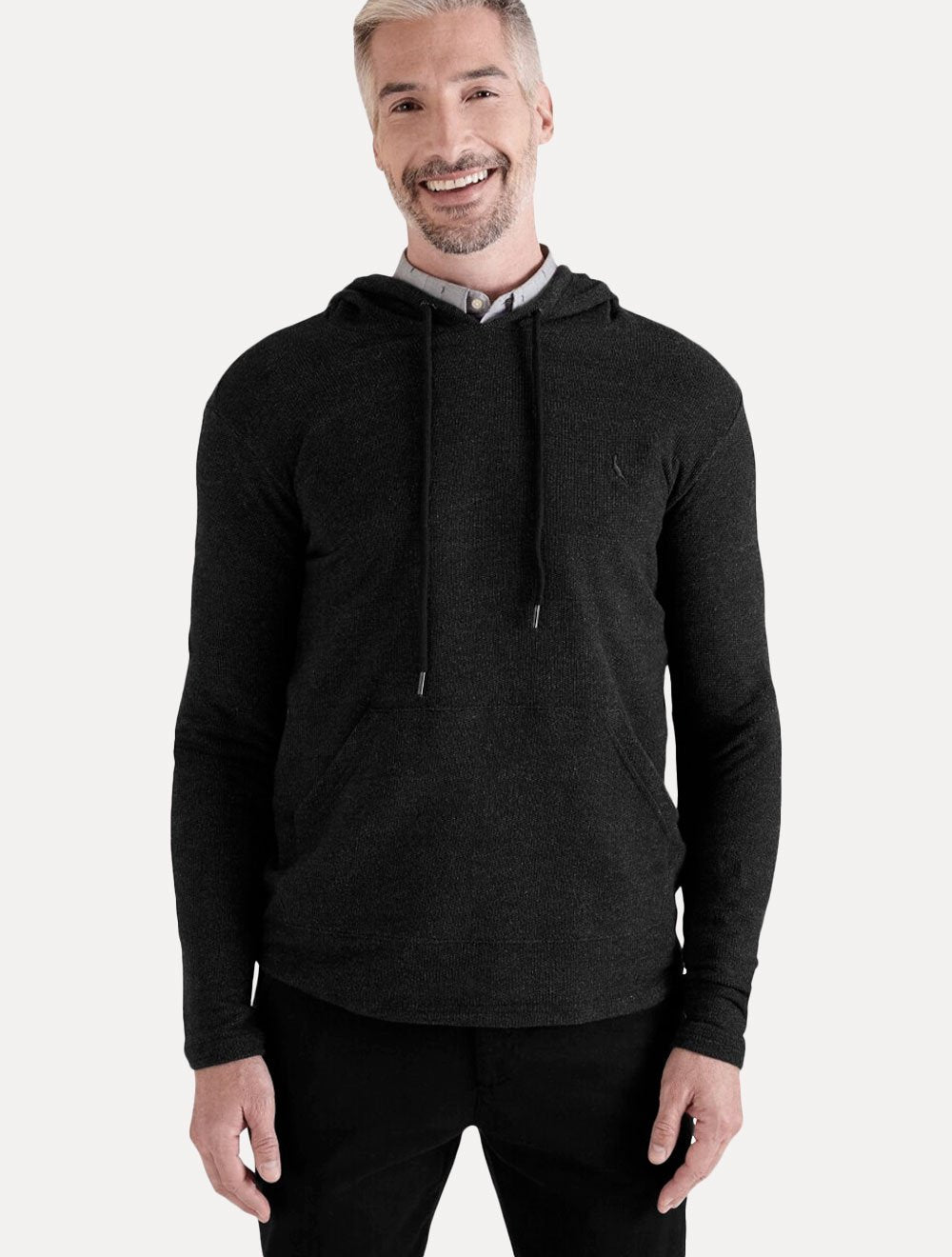 Casaco Reserva Masculino Moletinho Hoodie Capuz Preto Mescla