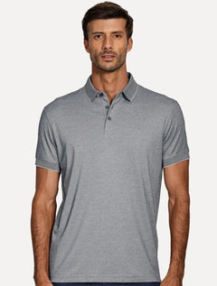 Polo Aramis Masculina Interlock Pima Maquinetada Azul Marinho