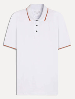 Polo Ellus Masculina Piquet Classic Easa Friso Dark Branca