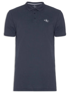 Polo Calvin Klein Jeans Masculina Piquet Regular Re Issue Azul Marinho