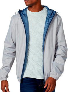 Jaqueta Dudalina Masculina Nylon Hoodie Corta Vento Cinza Médio