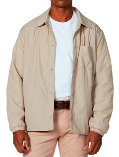 Jaqueta Dudalina Masculina Nylon Leve Forro Lã Cáqui Claro