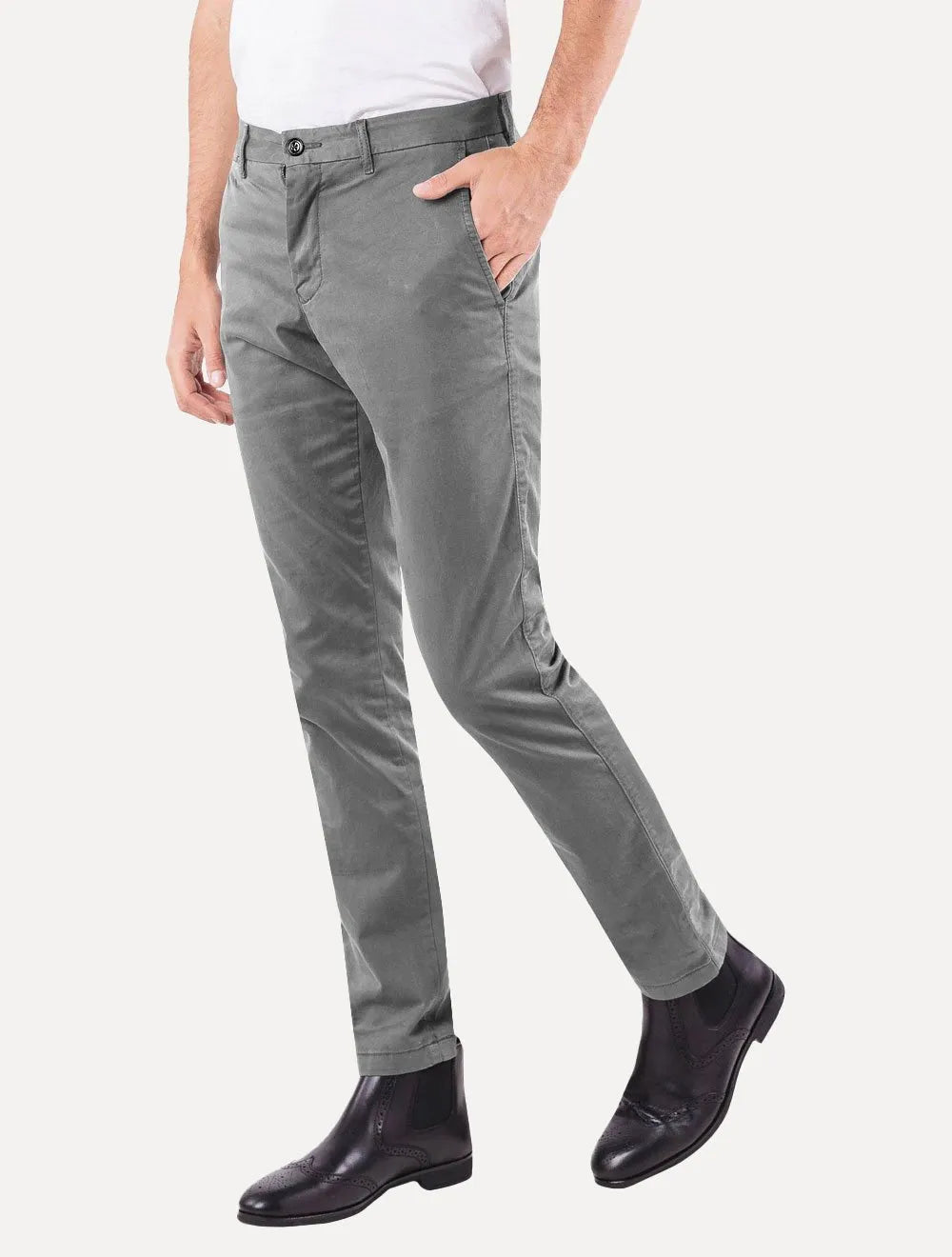 Calça Tommy Hilfiger Masculina de Sarja Brooklyn Cinza