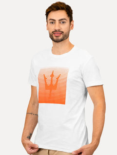 Camiseta Osklen Masculina Slim Rough Tridente Graco Branca