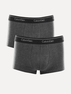 Cueca Calvin Klein Low Rise C11.02 CZ06 Trunk Classic Chumbo Pack 2UN