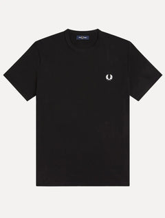Camiseta Fred Perry Masculina Regular Ringer Logo Preta
