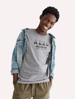 Camiseta Aeropostale Aero NYC Logo Mescla Médio