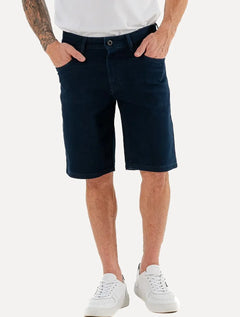 Bermuda King & Joe Jeans Masculina Slim Blue Black Escura