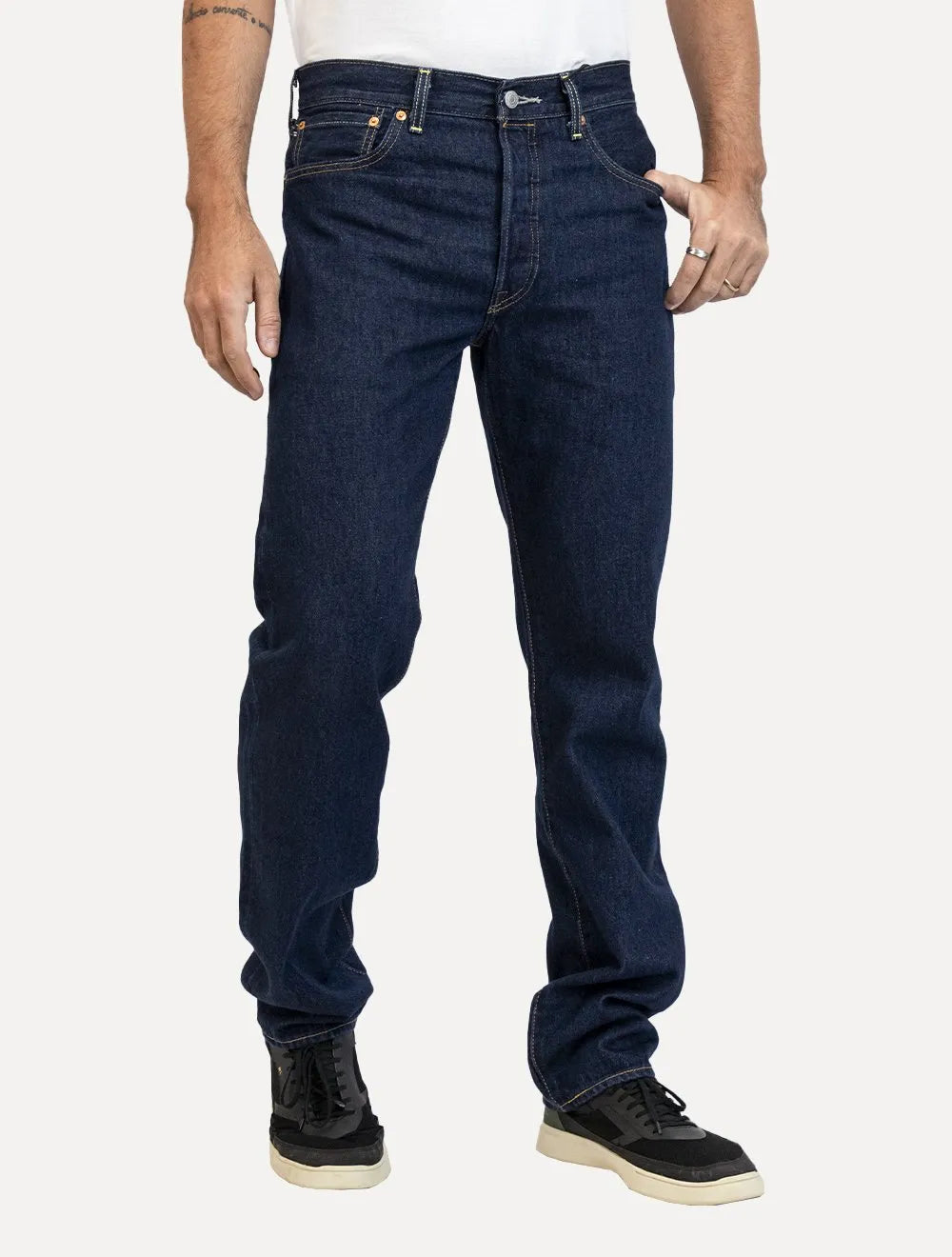 Calça Levis Jeans Masculina Slim 501 '54 Original Azul Escuro