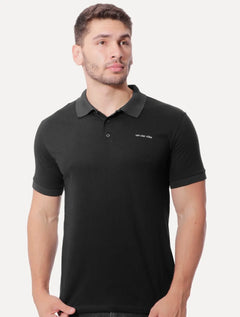 Polo Von der Volke Masculina Malha Origineel Label Preta