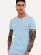 Camiseta Tommy Hilfiger Masculina Essential Cotton Azul Claro