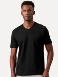 Camiseta Calvin Klein Jeans Masculina Gola V Essentials Logo Lateral Preta