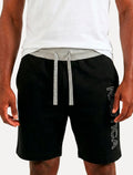 Bermuda Nautica Masculina Moletom Core Vertical Logo Preta