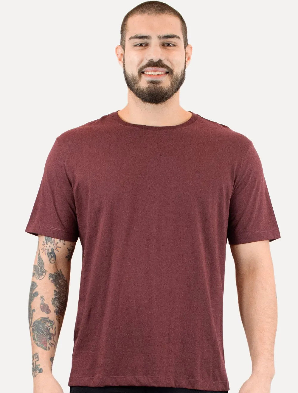 Camiseta Individual Comfort Pima Soft Touch Logo Bordô