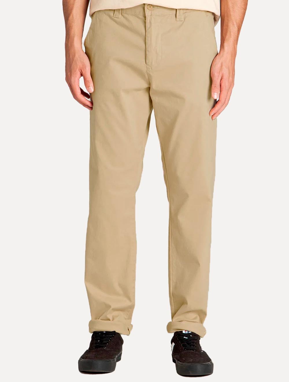 Calça Tommy Jeans Sarja Masculina Chino Scanton Cáqui