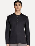 Camiseta Aramis Masculina Manga Longa Gola Portuguesa Suedine Preta