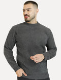 Suéter Masculino Slim Gola Média Grafite Mescla