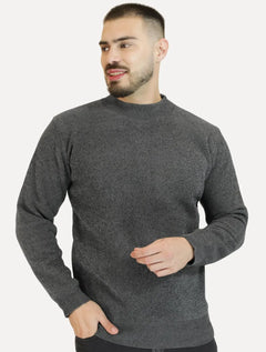 Suéter Dixen Masculino Slim Gola Média Grafite Mescla