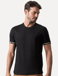 Camiseta Calvin Klein Masculina Punho Logo Preta