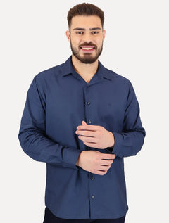 Camisa Dudalina Masculina Comfort Superfine Cotton Azul Marinho