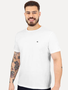 Camiseta Calvin Klein Jeans Masculina CK Bordado Peito Branca