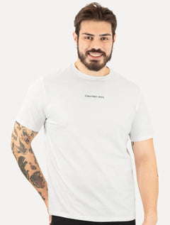 Camiseta Calvin Klein Jeans Masculina Institutional New Logo Branca