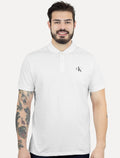 Polo Calvin Klein Jeans Masculina Piquet Regular Light Re Issue Branca