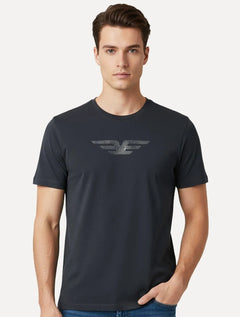 Camiseta Ellus Masculina Cotton Fine Easa Ray Classic Azul Marinho