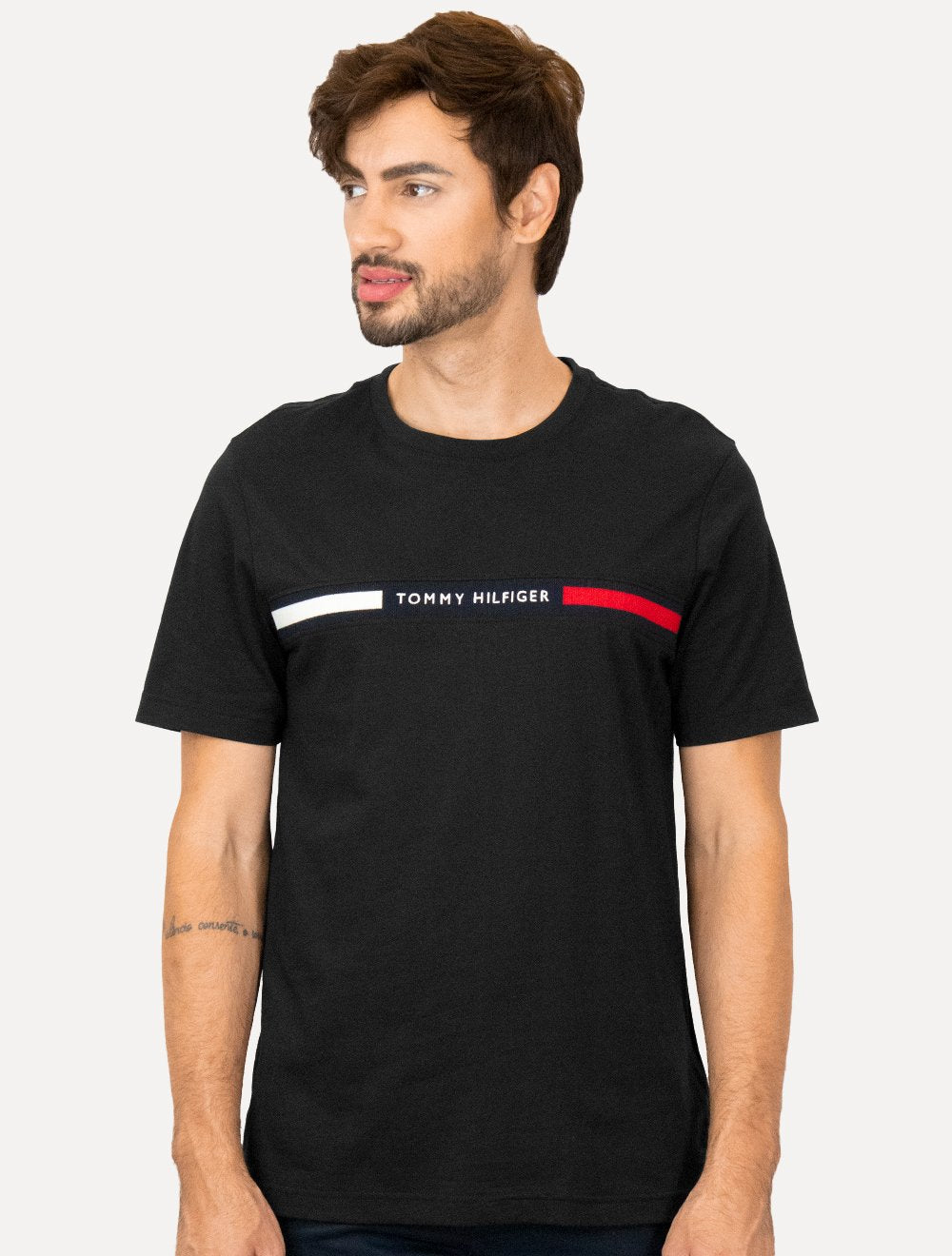 Kit Camisetas Tommy Hilfiger | Chest Insert Logo Azul Marinho/Branca/Preta 3UN