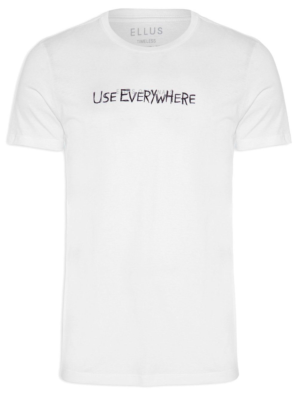 Camiseta Ellus Masculina Cotton Fine Use Everywhere Foil Branca