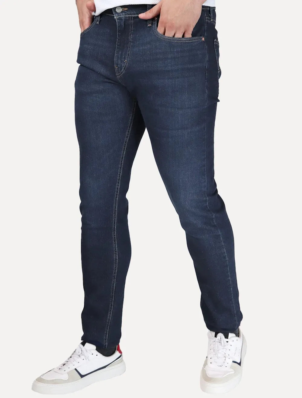 Calça Levis Jeans Masculina 512 Slim Taper Stretch Azul Escura