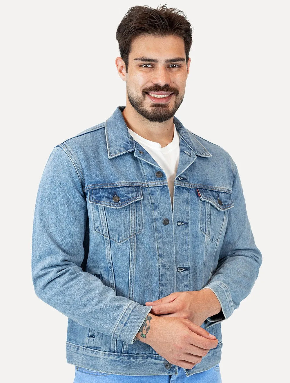 Jaqueta Levis Jeans Masculina Trucker Stonewash Clara