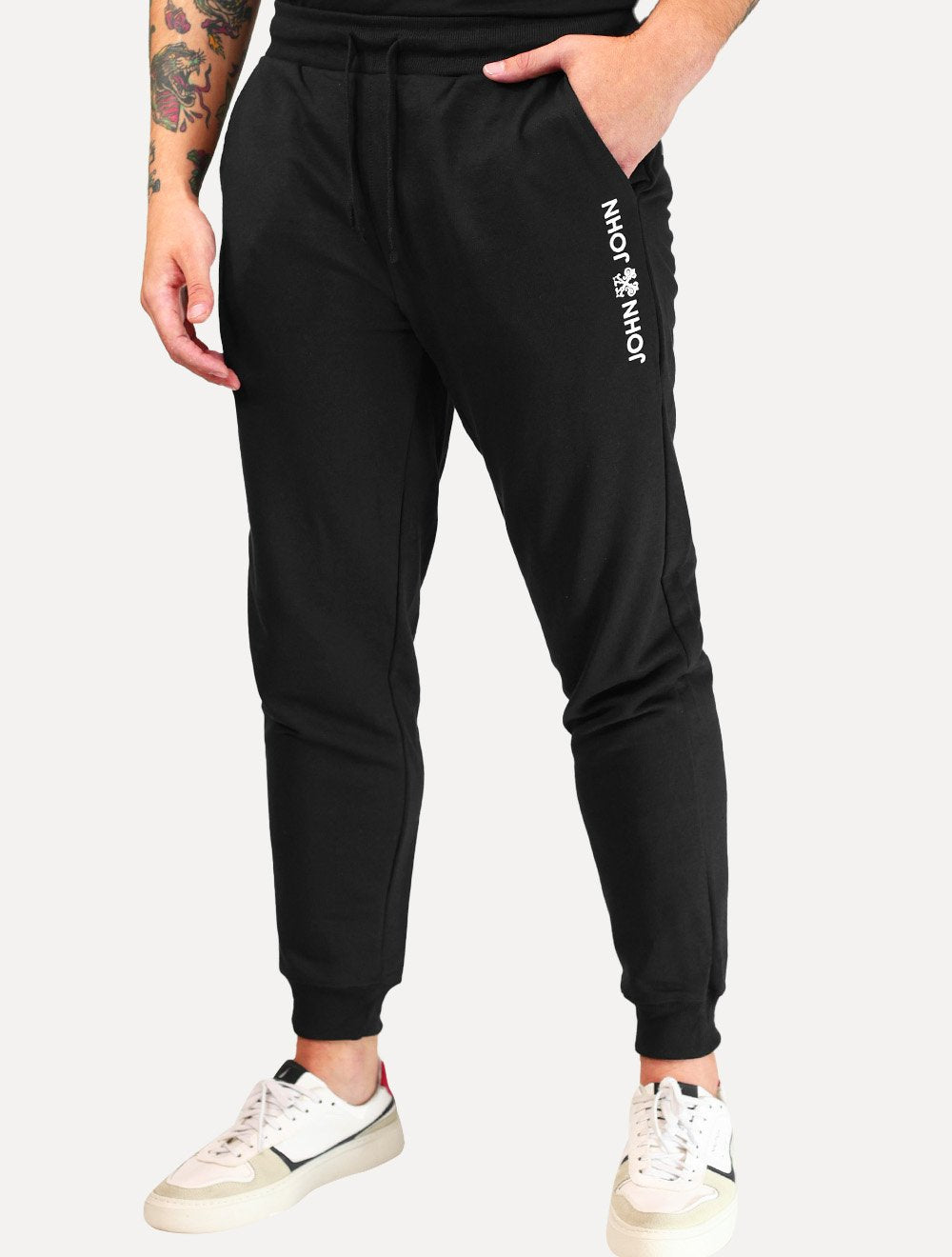 Calça John John Moletom Masculina New Basic Black Preta